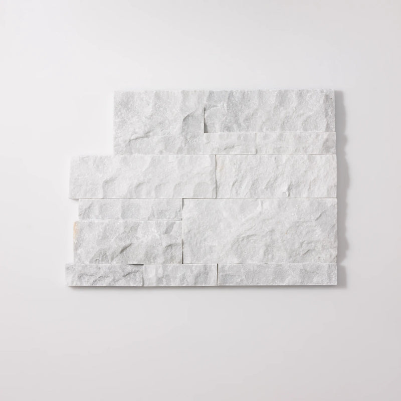 White Marble Split Face — 3PC (2"-4"-6") Combo