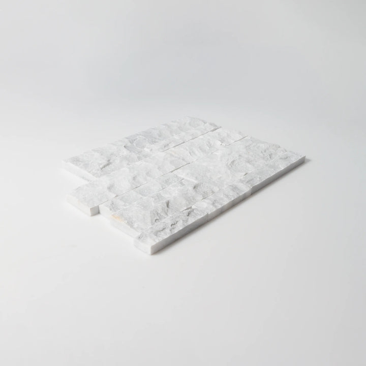 White Marble Split Face — 3PC (2"-4"-6") Combo