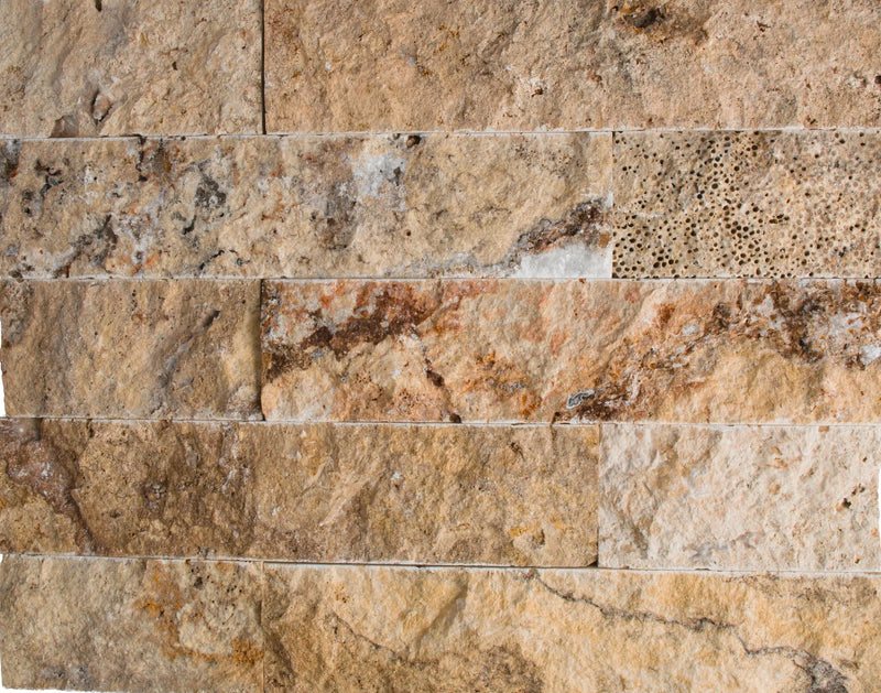 Autumn Leaves Travertine Split Face