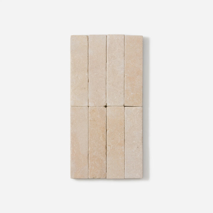 Atlas Beige Limestone Tile — 2x8 Aged Natural 3/4"