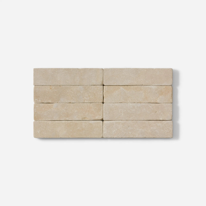 Atlas Beige Limestone Tile — 2x8 Castle 3/4"