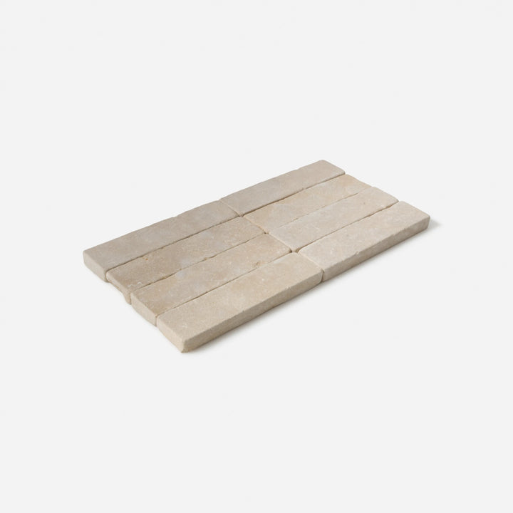 Atlas Beige Limestone Tile — 2x8 Castle 3/4"
