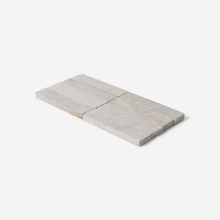 Atlas Grey Limestone Tile — 2x8 Aged Natural 3/4"
