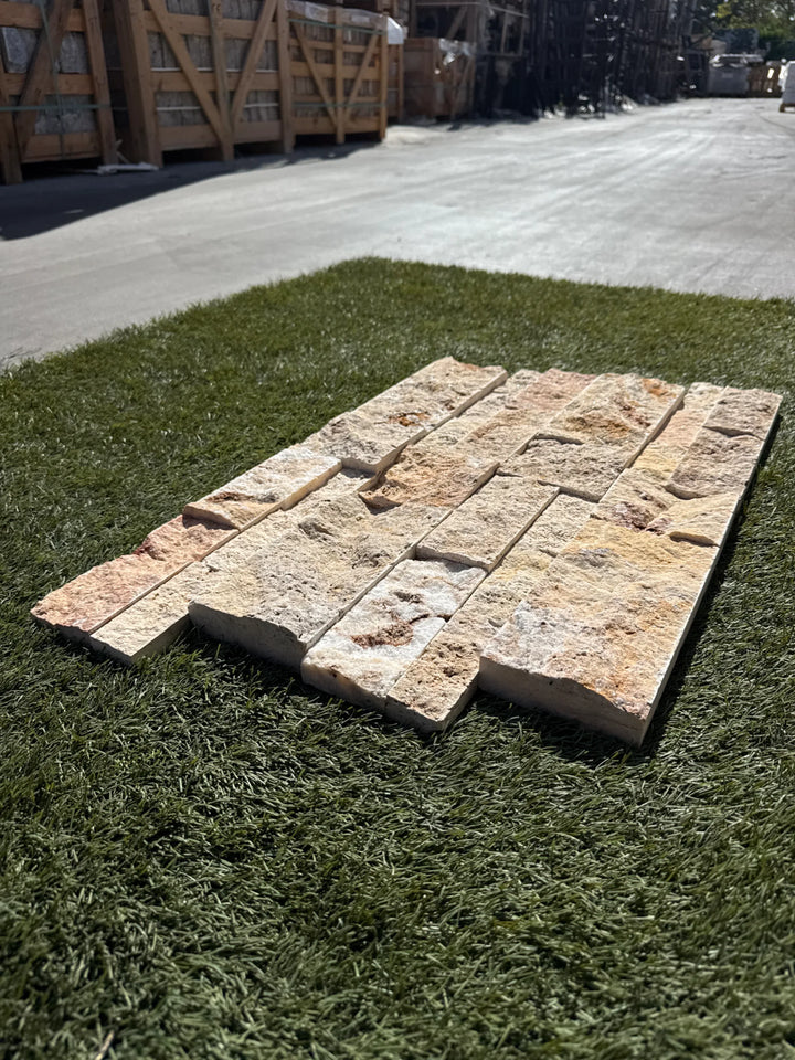 Autumn Leaves Travertine Ledger Panel