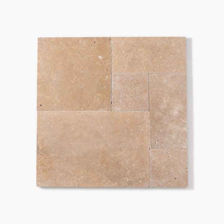 Noce Travertine Paver — French-Pattern