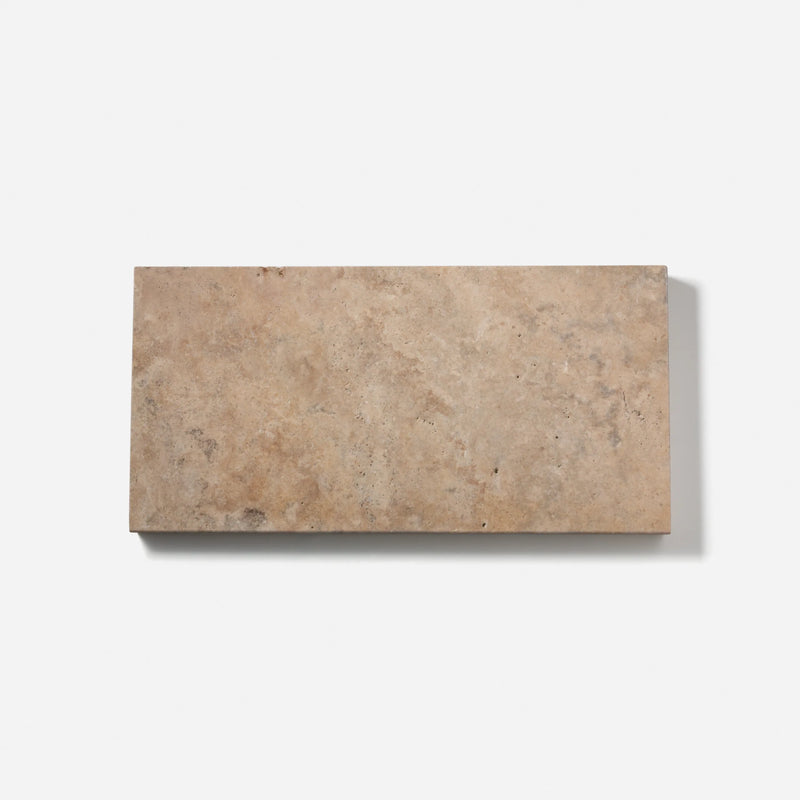 Silver Travertine Pool Coping — 12x24 Modern