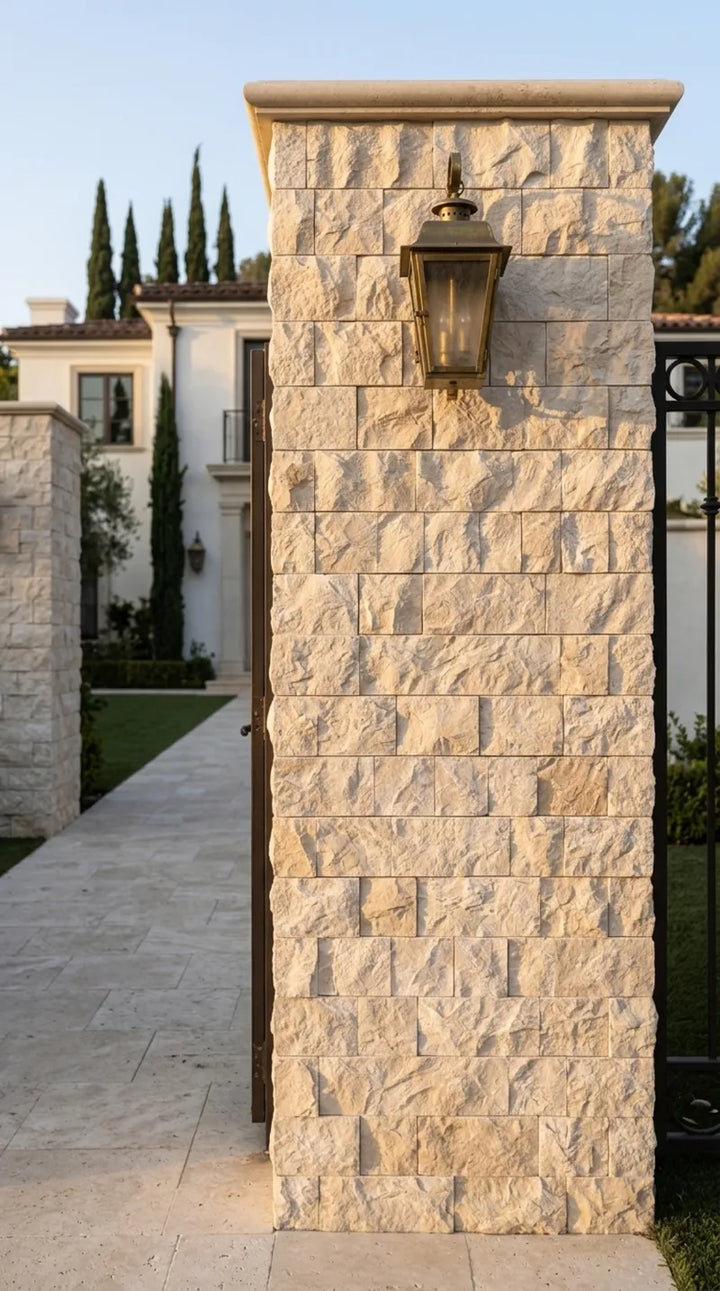 Antalya Cream Marble Modern Column Cap
