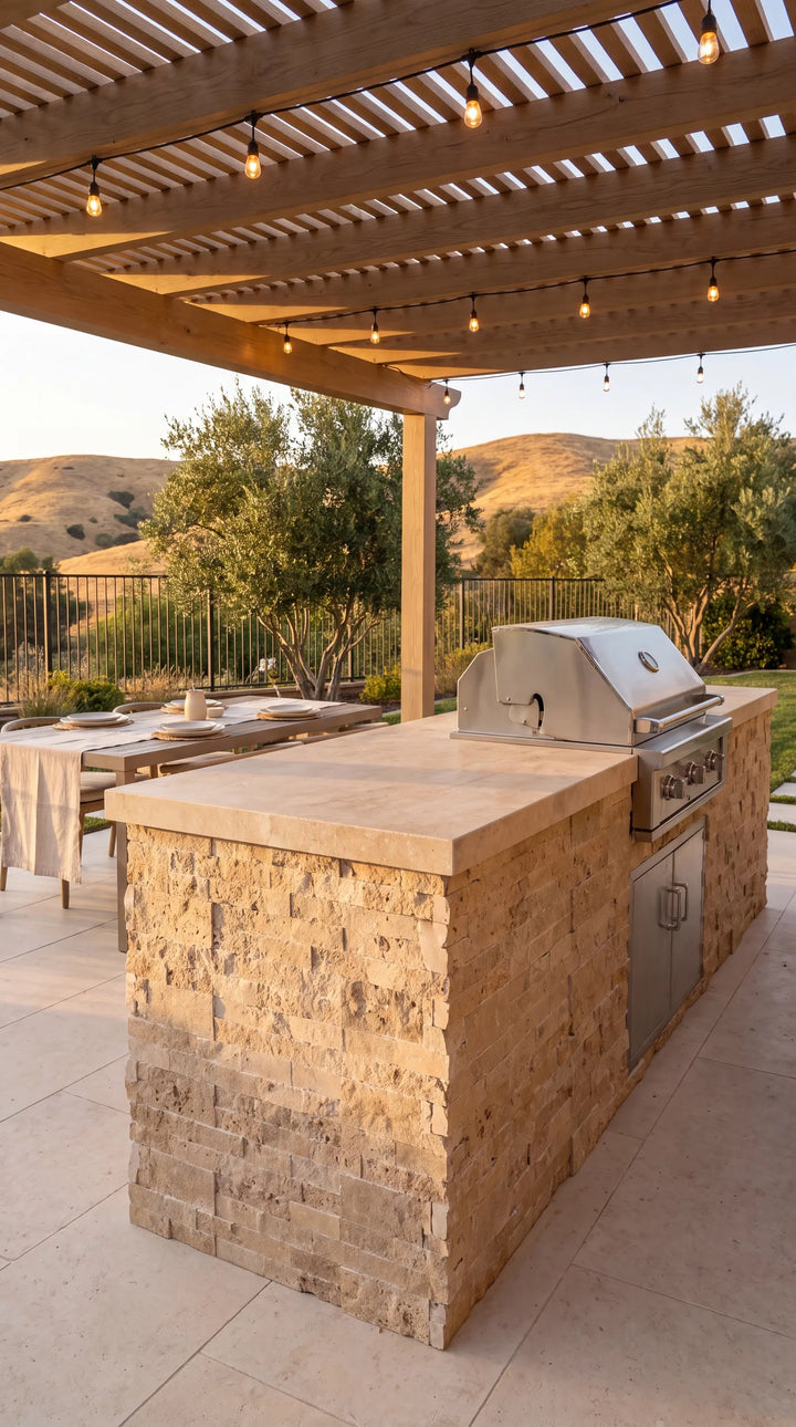 Noce Travertine Ledger Panel