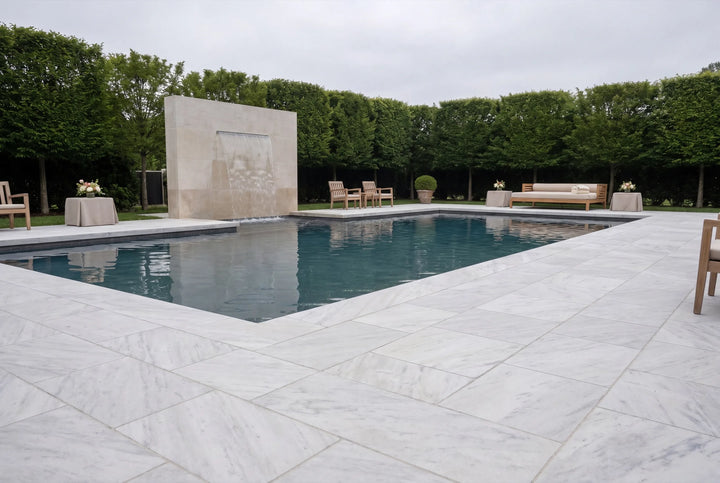Luna Volacas Marble Paver — French-Pattern