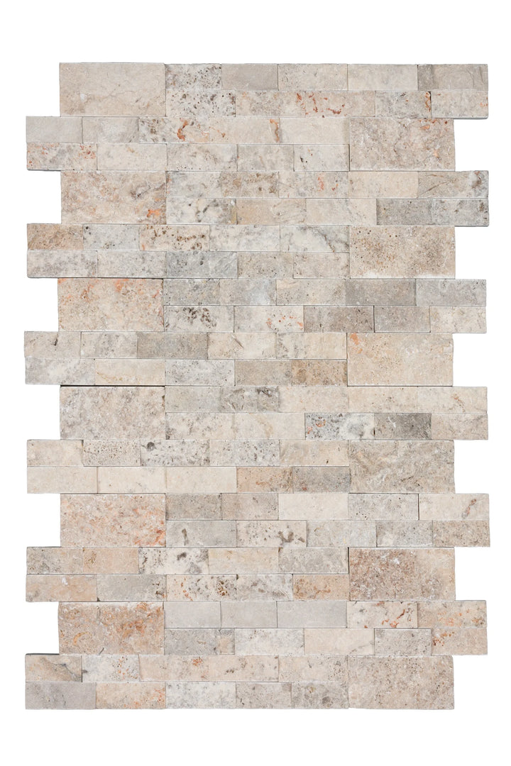 Silver Travertine Ledger Panel