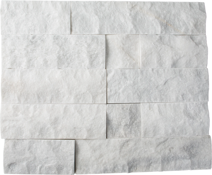 White Marble Split Face — 4" x Free
