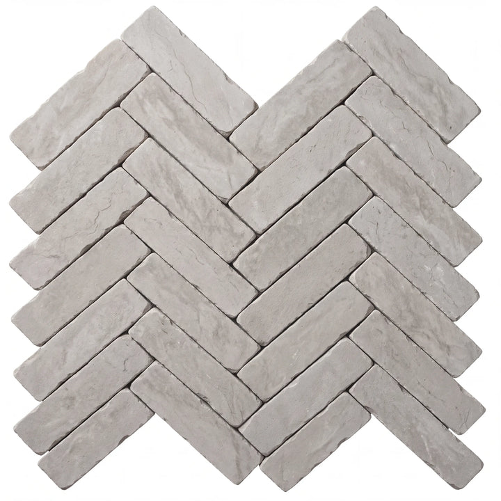 Atlas Grey Limestone Tile — 16x24 Sandblasted Distress Edge 1/2"