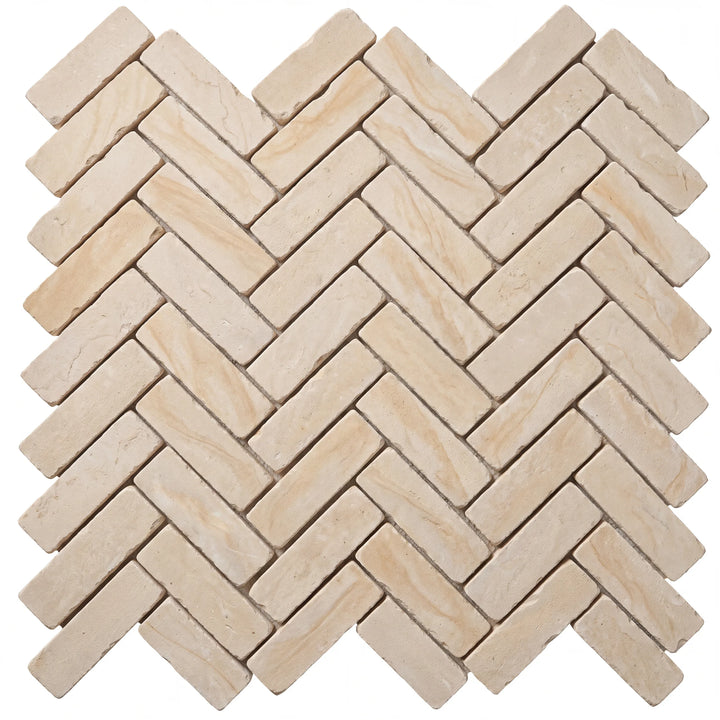 Atlas Beige Limestone Tile — 2x8 Aged Natural 3/4"